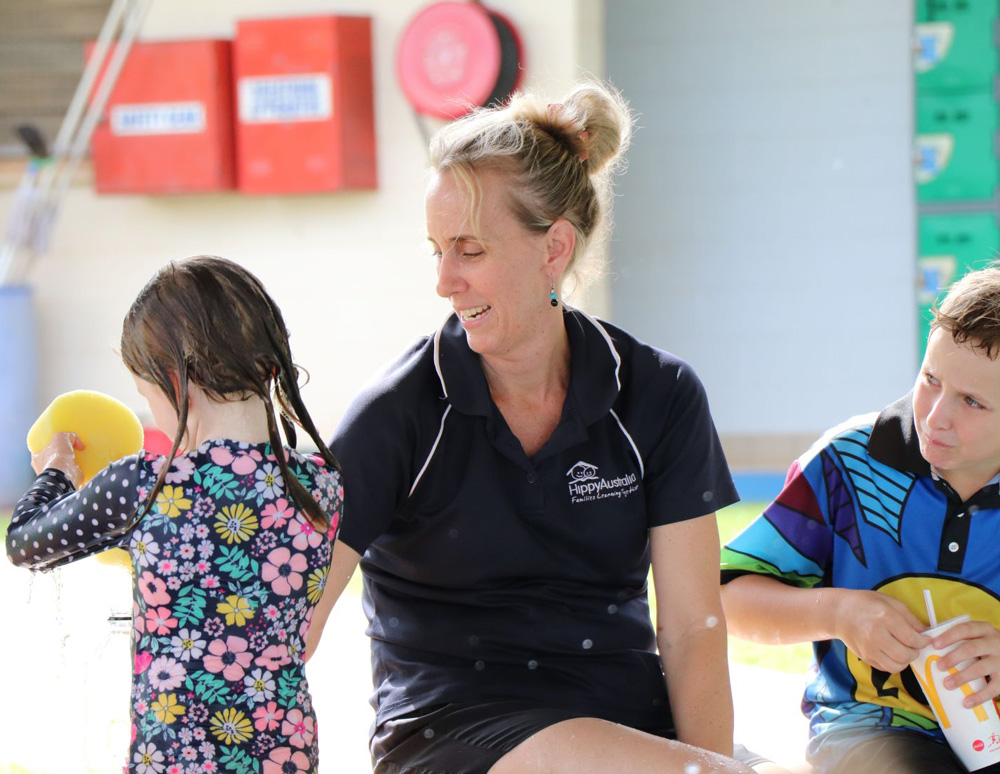 This is a photo of Heather, Hippy Co-ordinator and Mum with her son Lachlan