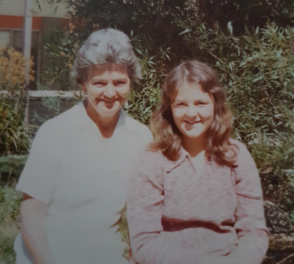 This is a photo of Lisa as a child with her mother
